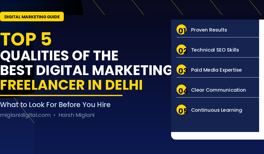 Top 5 Qualities of the Best Digital Marketing Freelancer in Delhi